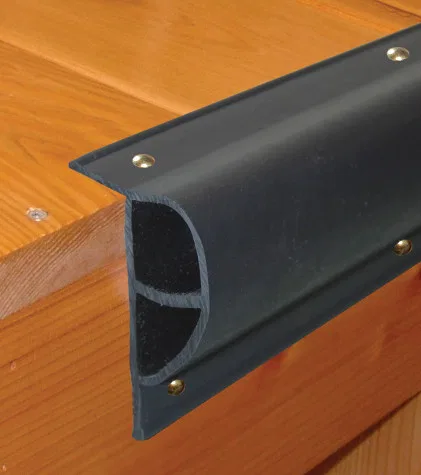 45994 – TAYLOR MADE Dock Edge, Standard P Shape Edge Guard 10 Foot Length Coil x 3 Inch Width Black Double Molded Scr...